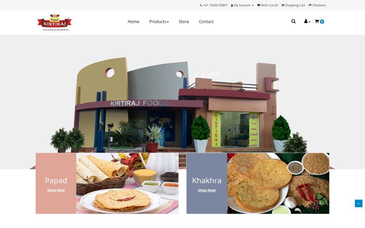 Screenshot of kirtiraj.com