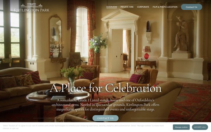 Screenshot of kirtlingtonpark.co.uk