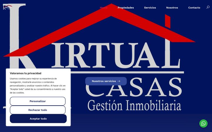 Screenshot of kirtualcasas.com