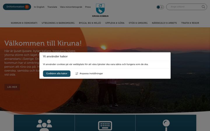 Capture d'écran de kiruna.se