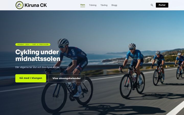 Screenshot of kirunack.se