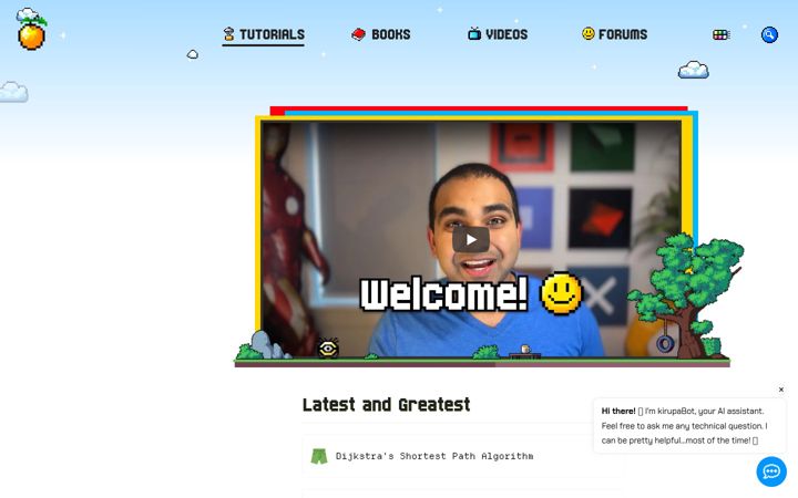 Screenshot of kirupa.com