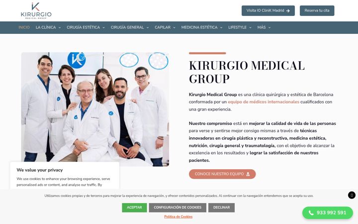 Screenshot of kirurgio.com
