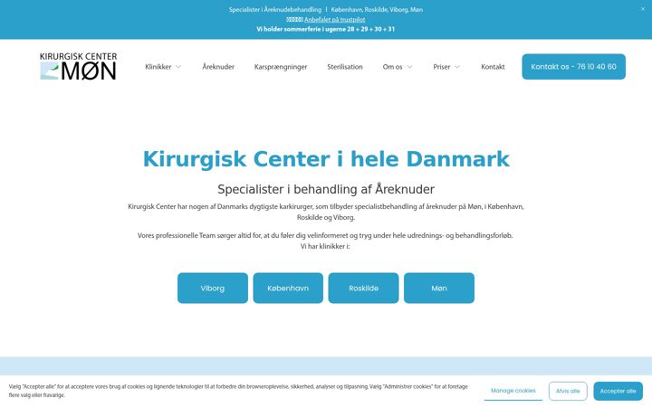 Screenshot of kirurgiskcenter.dk