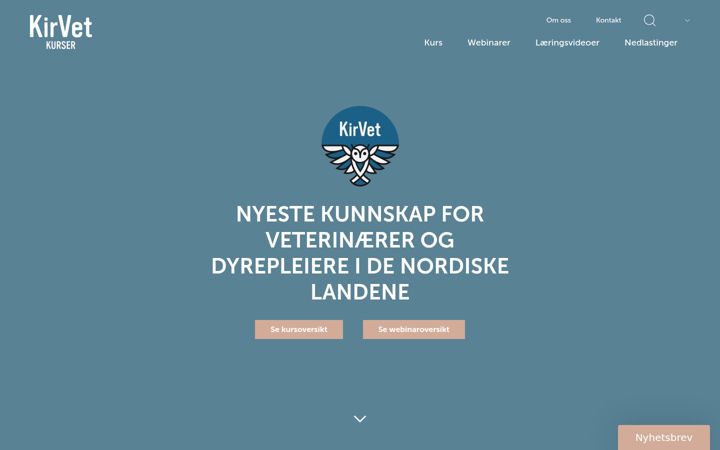 Snimka zaslona za kirvet.no