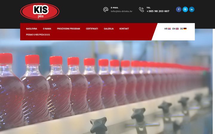 Screenshot of kis-drinks.hr