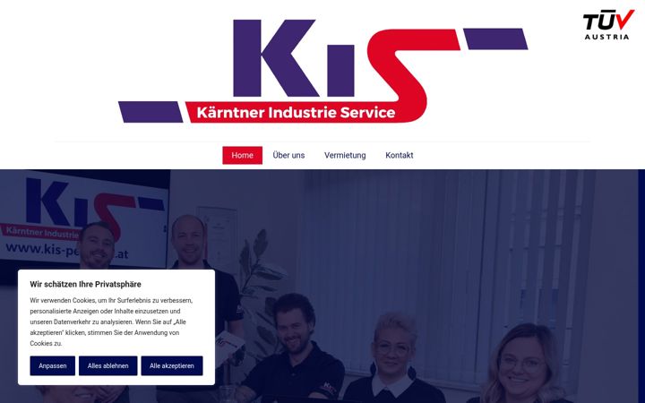 Screenshot of kis-personal.at