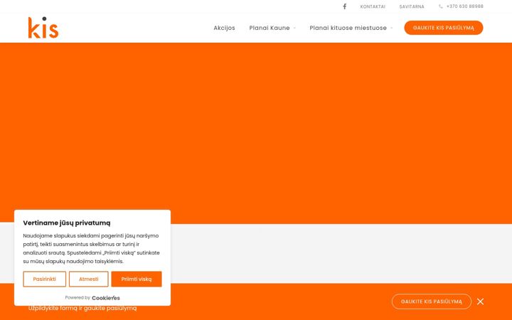 Screenshot of kis.lt