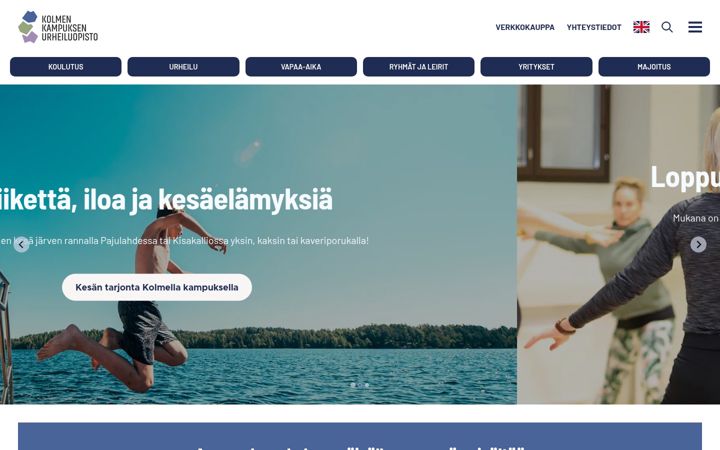 Screenshot of kisakallio.fi