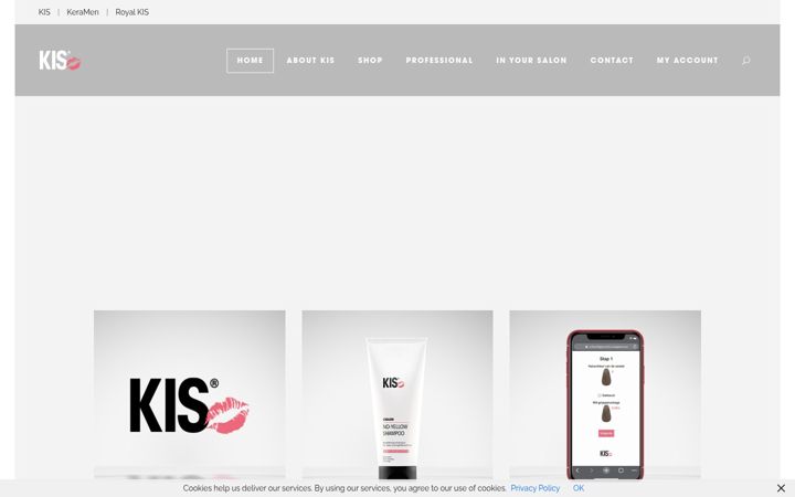 Screenshot of kishaircare.co.uk
