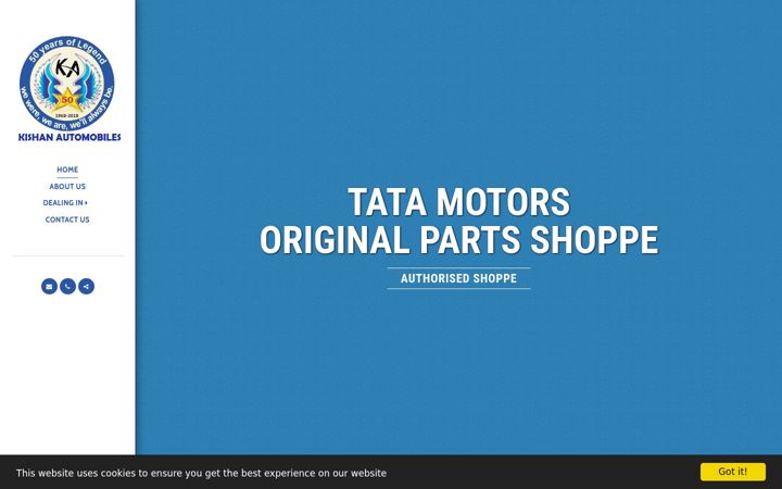 Screenshot of kishanautomobiles.com