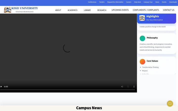 Screenshot of kisiiuniversity.ac.ke