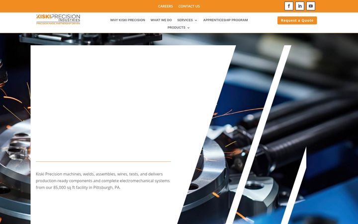 Screenshot of kiskiprecision.com