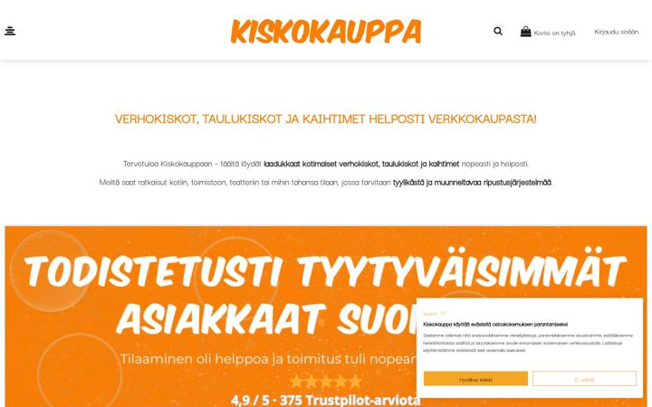 Screenshot of kiskokauppa.fi