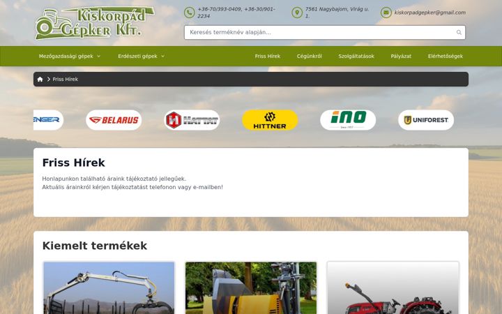 Screenshot of kiskorpadgepker.hu