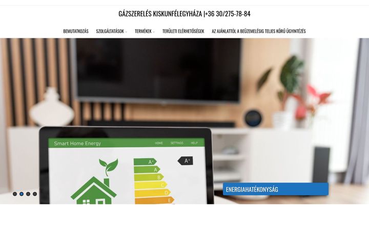 Screenshot of kiskunfelegyhaza-gazszerelo.hu