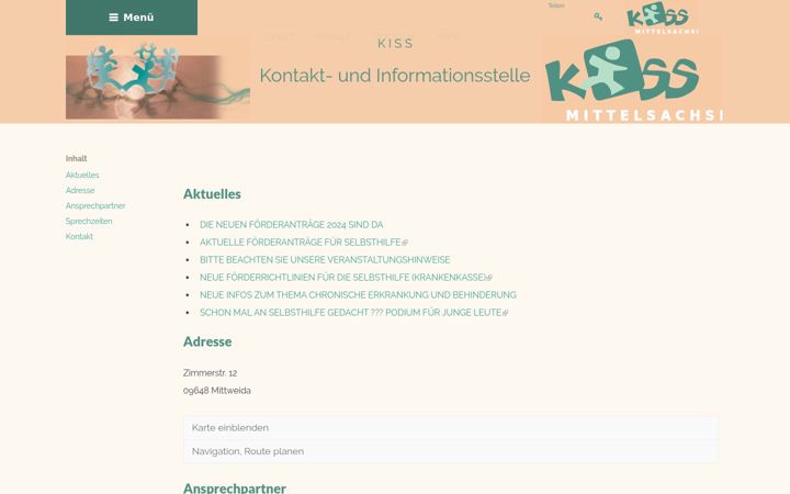 Screenshot of kiss-mittelsachsen.de