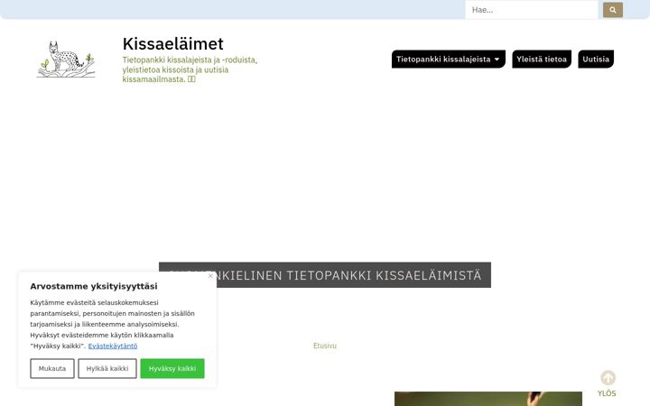 Screenshot of kissaelaimet.fi