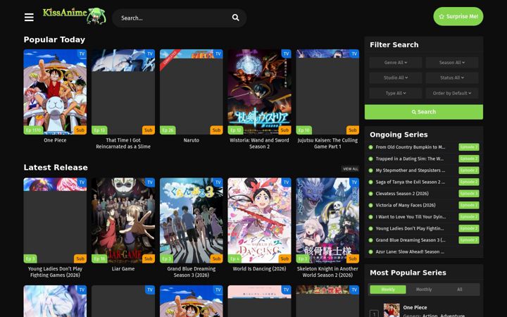 Screenshot of kissanime.com.cv