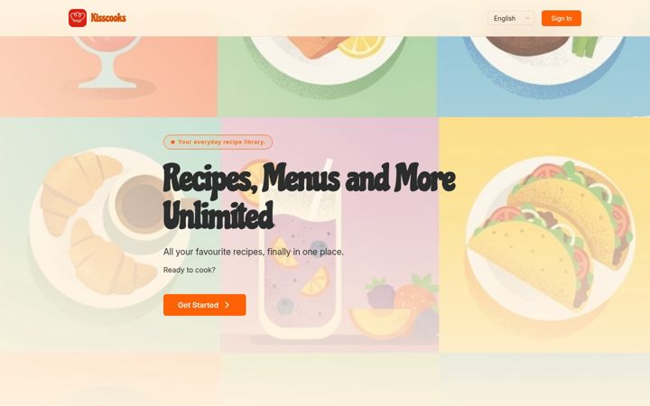 Screenshot of kisscooks.com