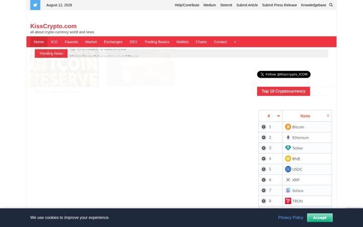 Screenshot of kisscrypto.com