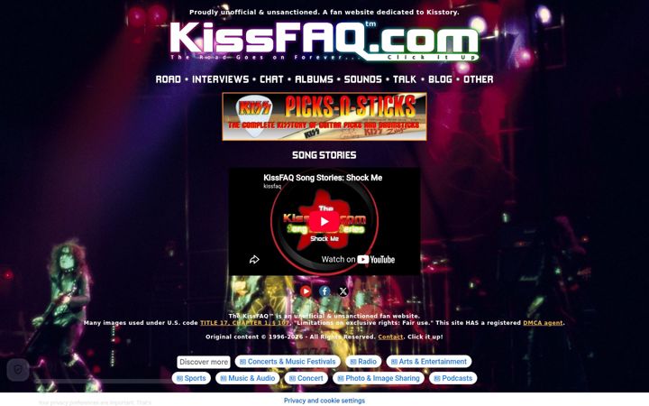 Captură de ecran a kissfaq.com