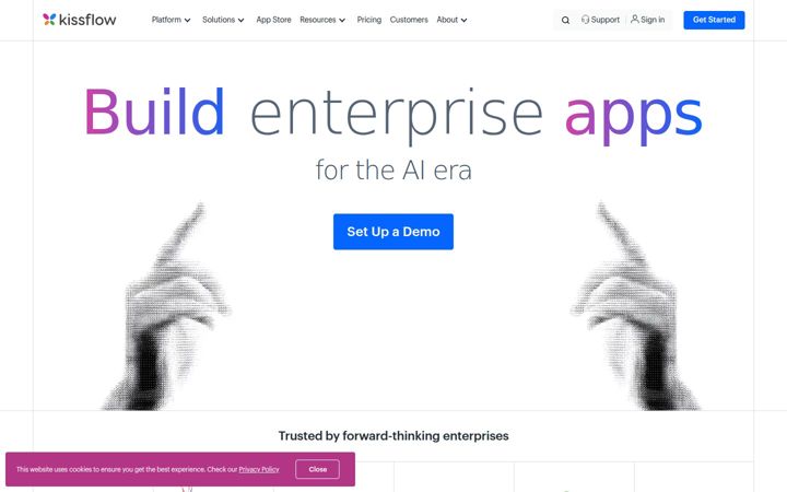 Screenshot of kissflow.com