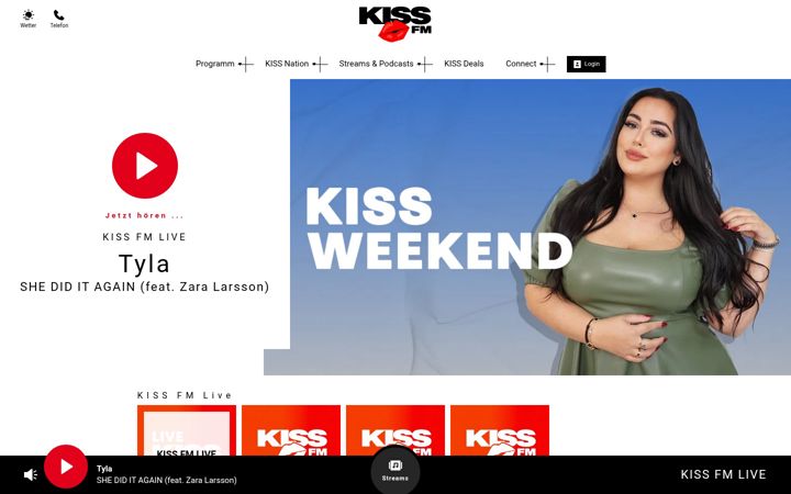 Screenshot of kissfm.de