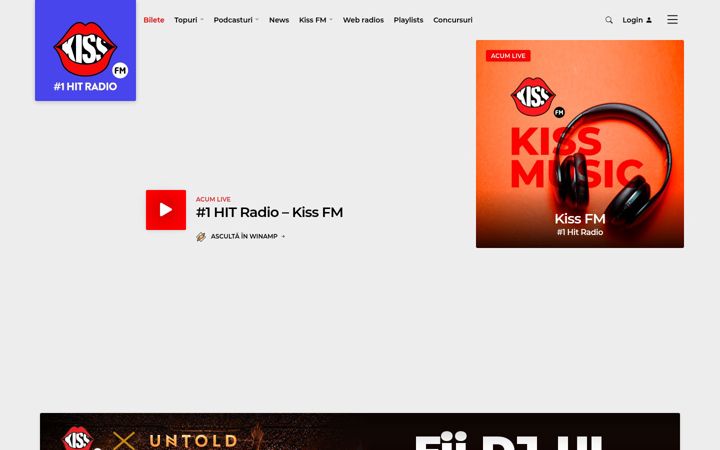 Screenshot of kissfm.ro