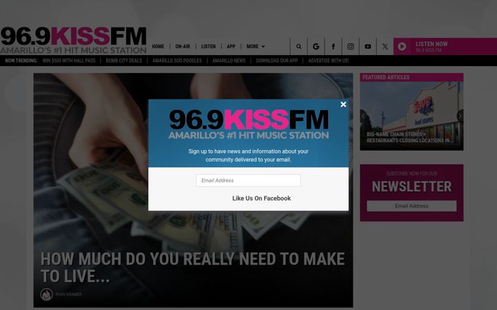 Screenshot of kissfm969.com