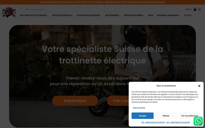 Screenshot of kissmywheels.ch