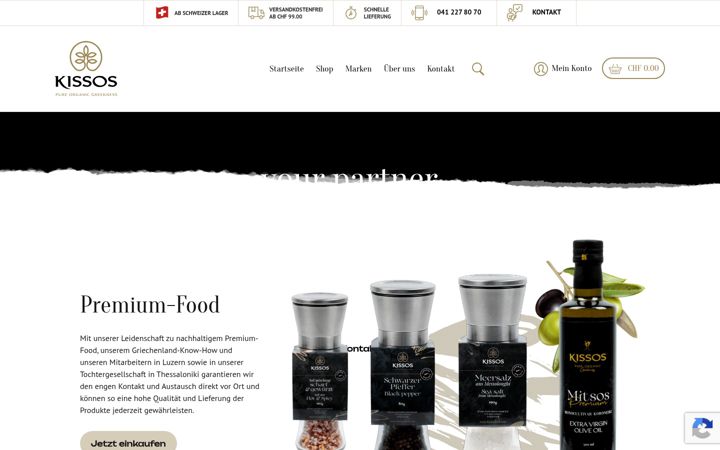 Screenshot ta' kissosfood.com