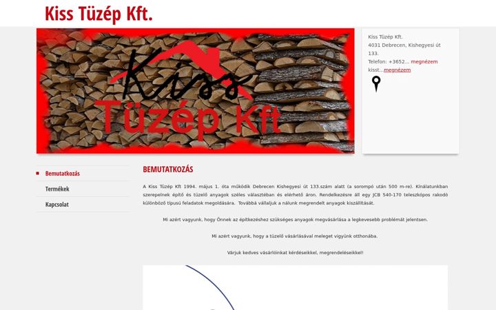 Screenshot of kisstuzepdebrecen.hu