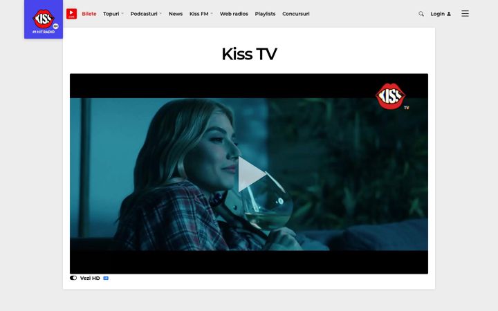 Screenshot of kisstv.ro