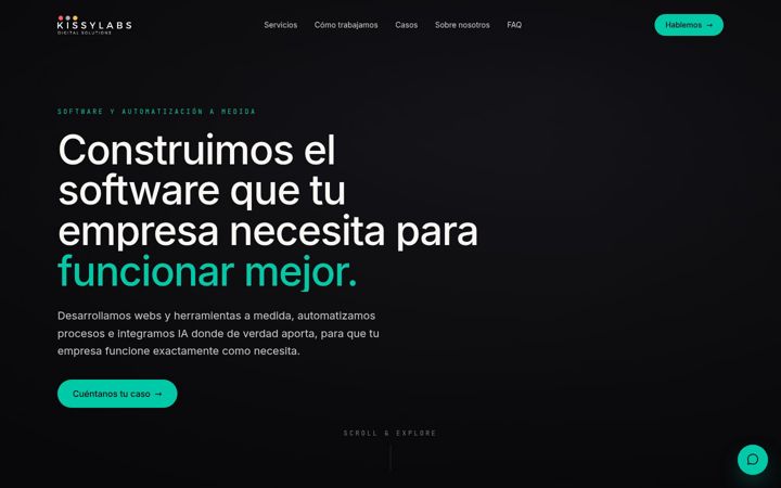 Screenshot of kissylabs.com