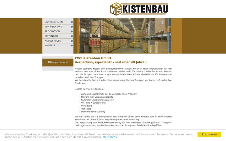 Screenshot of kistenbau-verpackung.de