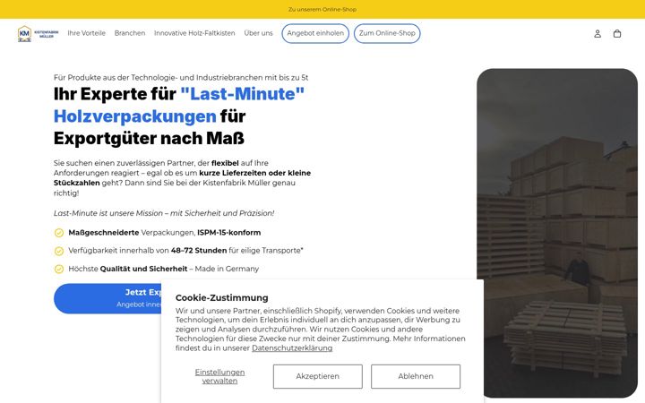 Screenshot of kistenfabrik-mueller.de