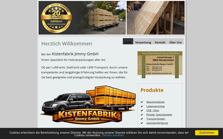 Screenshot of kistenfabrik.info