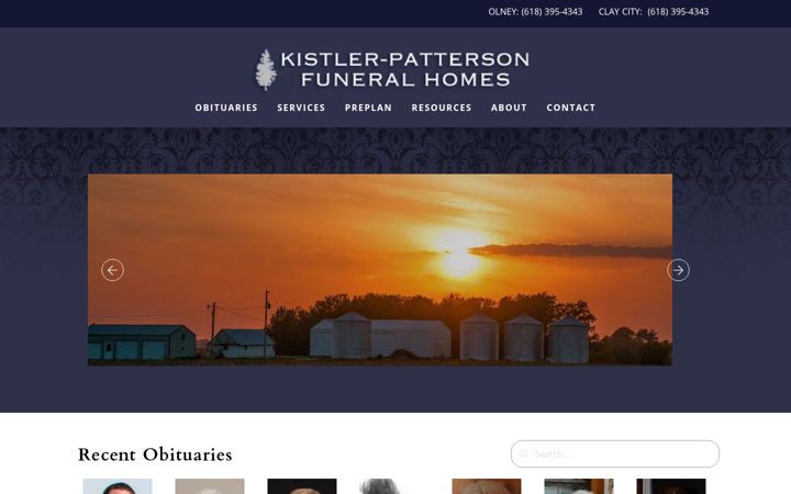 Screenshot of kistler-patterson.com