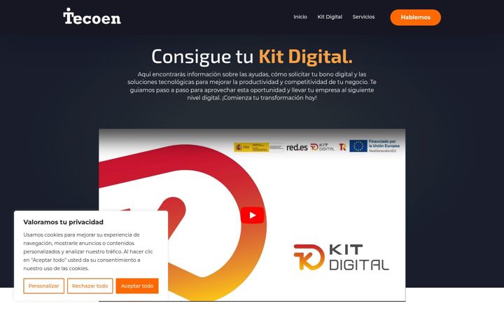 Screenshot of kit-digital-madrid.es
