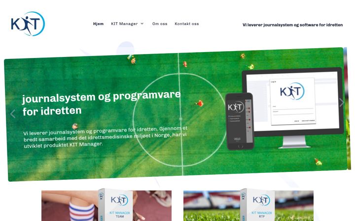 Screenshot of kit-manager.no