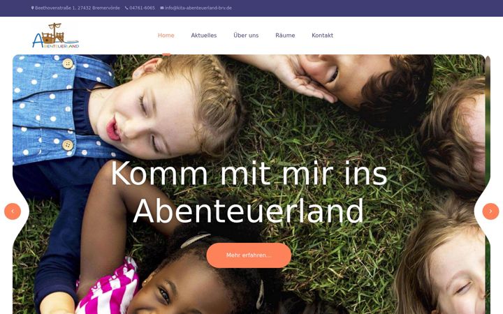Screenshot of kita-abenteuerland-brv.de