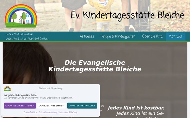 Screenshot of kita-bleiche.de