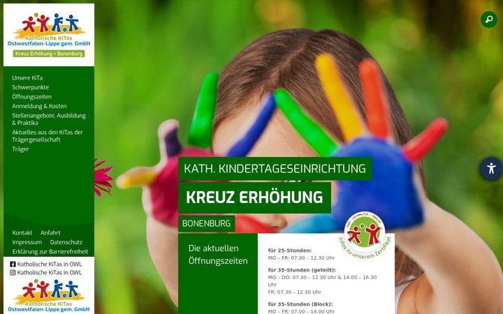 Screenshot of kita-bonenburg.de