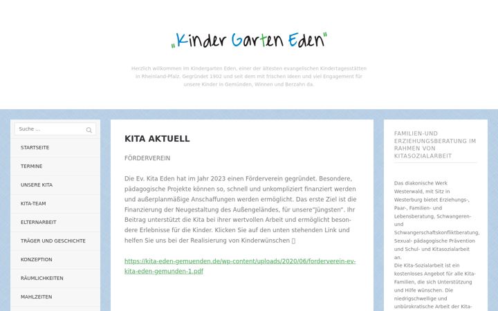 Screenshot of kita-eden-gemuenden.de