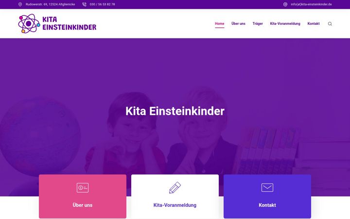 Screenshot of kita-einsteinkinder.de