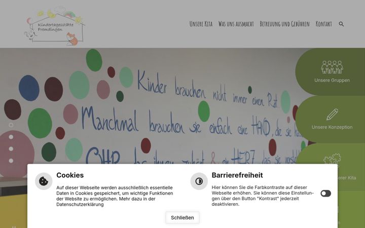Screenshot of kita-fremdingen.de