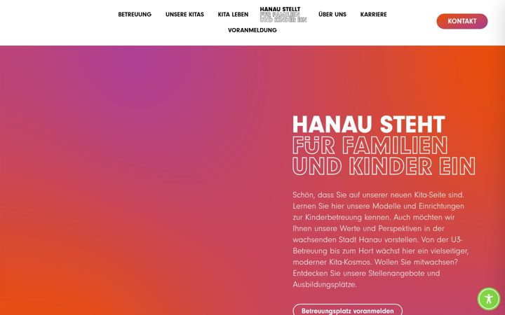 Screenshot of kita-hanau.de