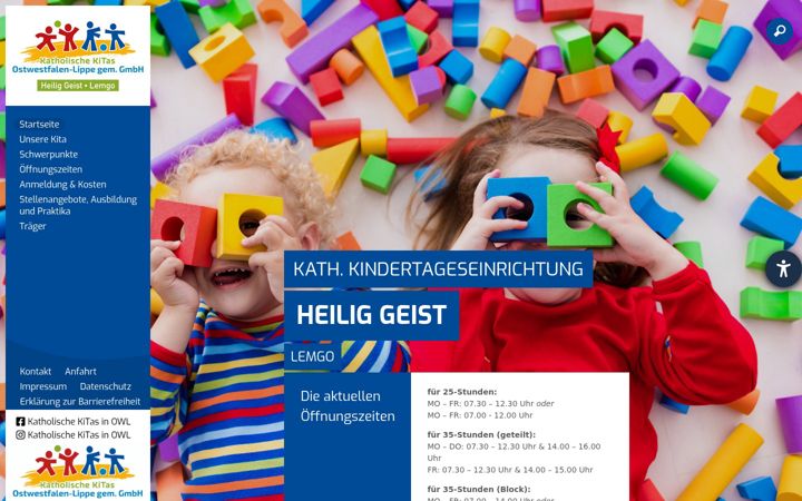 Screenshot of kita-heilig-geist-lemgo.de