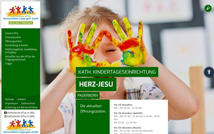 Screenshot of kita-herz-jesu-paderborn.de